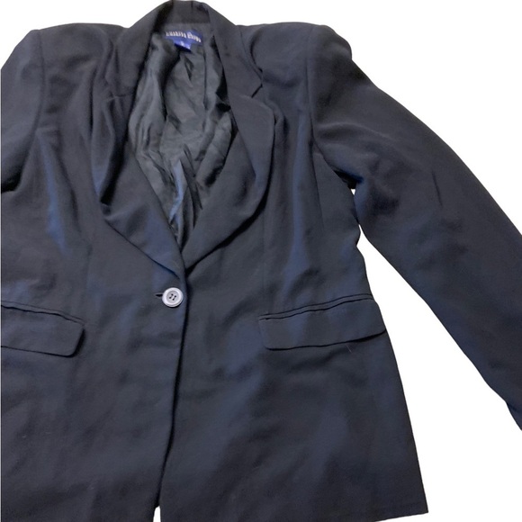 Charter Club | Navy Blue Blazer Shoulder Pad Single Button Career Professional - Picture 2 of 9